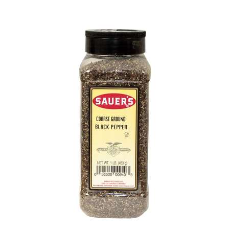 SAUER Sauer Black Coarse Ground Pepper 1lbs Bottle, PK6 00940